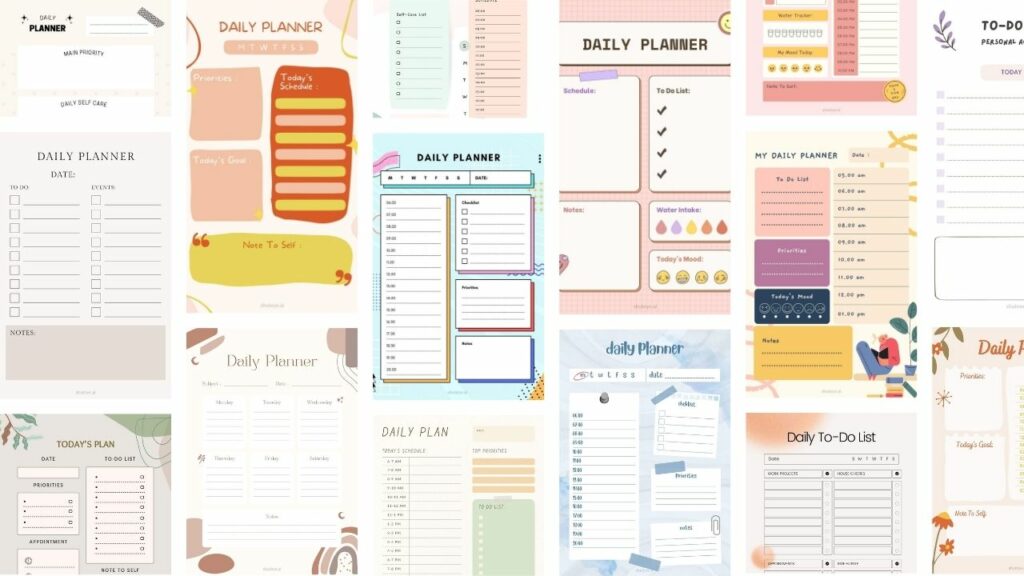 daily planner printable