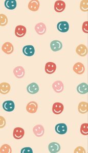 Preppy wallpaper smiley face​